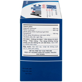 Hỗn dịch uống Atirlic làm giảm các triệu chứng do tăng acid dạ dày, trào ngược dạ dày thực quản (20 gói x 10g)