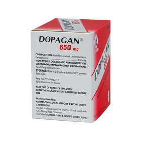 Thuốc Dopagan 650mg Domesco giảm đau và hạ sốt (10 vỉ x 10 viên)