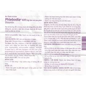 Viên nén Phlebodia 600mg Innothera điều trị trĩ cấp tính, suy tuần hoàn (2 vỉ x 15 viên)