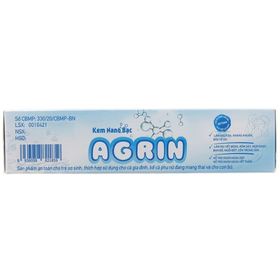 Kem Nano Bạc Agrin hỗ trợ giảm ngứa, mẩn đỏ, làm dịu da, viêm da, hăm da (25g)