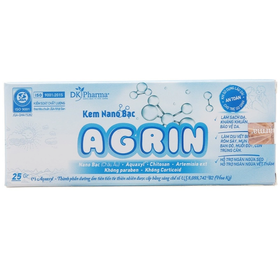 Kem Nano Bạc Agrin hỗ trợ giảm ngứa, mẩn đỏ, làm dịu da, viêm da, hăm da (25g)