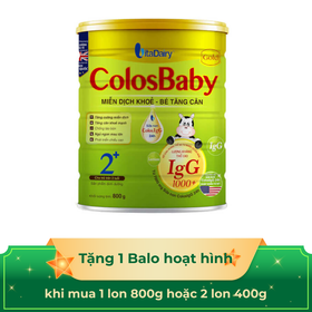 Sữa ColosBaby Gold 2+ Vitadairy hỗ trợ bổ sung kháng thể cho trẻ từ 2 tuổi trở lên (800g)