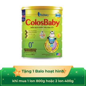 Sữa Colosbaby Bio Gold 0+ hỗ trợ miễn dịch khỏe, tiêu hóa tốt cho bé từ 0-12 tháng (800gr)