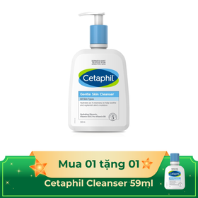 Sữa rửa mặt Cetaphil Gentle Skin Cleanser (500ml) dịu nhẹ không xà phòng (b3 và b5)