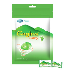 Kẹo ngậm thảo dược Eugica Candy giảm ho, đau họng gói 15 viên