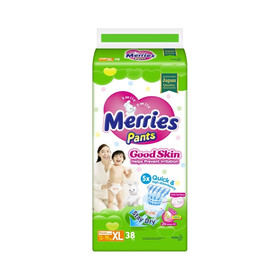 Tã Quần Merries Goodskin size XL (38 miếng)