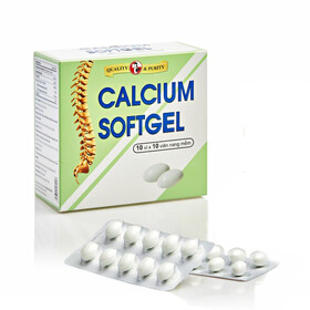 CALCIUM SOFTGEL - viên Phòng loãng xương (Hộp 100 viên)