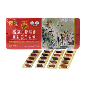 Thực phẩm bảo vệ sức khoẻ VIÊN HỒNG SÂM GOLD HÀN QUỐC - KOREAN RED GINSENG EXTRACT GOLD CAPSULE (hộp x 120 viên)