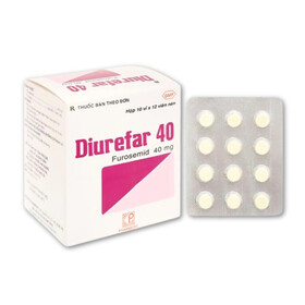 Thuốc Diurefar 40 Pharmedic điều trị tăng huyết áp, phù do suy tim, xơ gan, bệnh thận (10 vỉ x 12 viên)