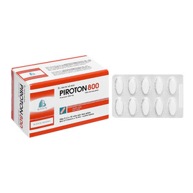 Thuốc Piroton 800 điều trị rung giật cơ có nguyên do từ vỏ não, giảm trí nhớ (5 vỉ x 10 viên)