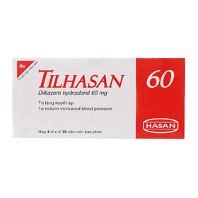 Thuốc Tilhasan 60 Hasan điều trị tăng huyết áp (3 vỉ x 10 viên)