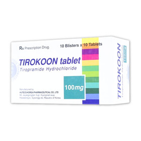 Thuốc Tirokoon 100mg Hutecs điều trị co thắt dạ dày ruột (10 vỉ x 10 viên)