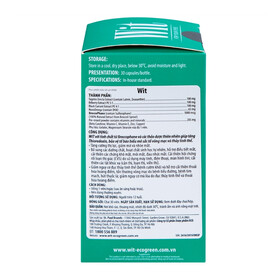 Viên nang WIT For Your Eyes Ecogreen tăng cường thị lực, giảm mờ và nhòe mắt (60 viên)