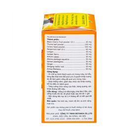 Viên uống BoniGut Botania giảm nồng độ acid uric trong máu, hỗ trợ điều trị bệnh gout (60 viên)