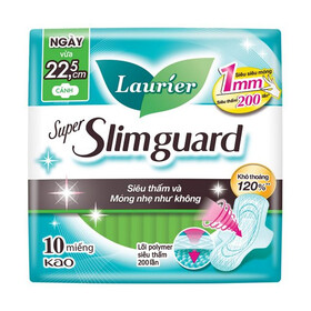 Băng vệ sinh Laurier Super Slimguard 22,5cm không hương (8 miếng)