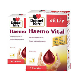 Viên uống Haemo Vital Doppelherz Aktiv phòng chống thiếu máu do thiếu sắt (30 viên)