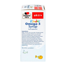 Siro Kinder Omega-3 Syrup Doppelherz Aktiv hỗ trợ phát triển não bộ (250ml)Siro Kinder Omega-3 Syrup Doppelherz Aktiv hỗ trợ phát triển não bộ (250ml)