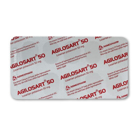 Thuốc Agilosart 50 Agimexpharm điều trị tăng huyết áp (4 vỉ x 10 viên)