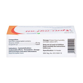 Thuốc Spas-agi 60 Agimexpharm điều trị chống đau do co thắt cơ trơn (60 viên)