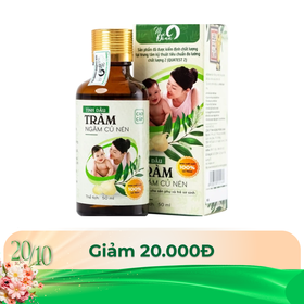 Tinh dầu tràm ngâm củ nén Mệ Đoan phòng và điều trị cảm cúm, trúng gió, ho, ngạt mũi, long đờm (50ml)