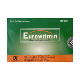 Thuốc Eurowitmin cung cấp vitamin và chất khoáng (6 vỉ x 10 viên)