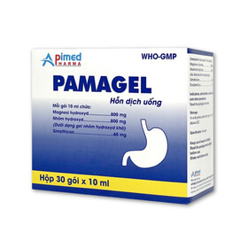 Hỗn dịch uống Pamagel điều trị các triệu chứng do tăng acid dạ dày (30 gói x 10ml)