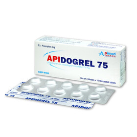 Thuốc APIDOGREL 75 Apimed chống đông và làm tan huyết khối 30 viên