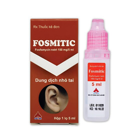 Thuốc Fosmitic 5ml Điều Trị Viêm Tai Ngoài, Viêm Tai Giữa, Viêm Màng Nhĩ (Chai 5ml)
