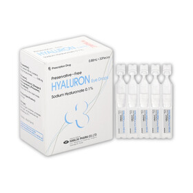 Thuốc nhỏ mắt HYALURON 0.1% hỗ trợ điều trị bệnh tổn thương giác mạc và kết mạc (30 ống x 0,88ml)