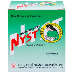 Thuốc rơ miệng Nyst 25.000IU OPC