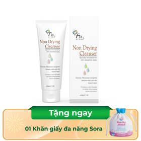 Sữa rửa mặt Fixderma Non Drying Cleanser hỗ trợ làm sạch bụi bẩn, bã nhờn (60g)