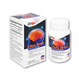 Drlife Ultra Brain tăng cường trí nhớ, hỗ trợ sức khỏe tim mạch, thị lực - Hộp 60 viên