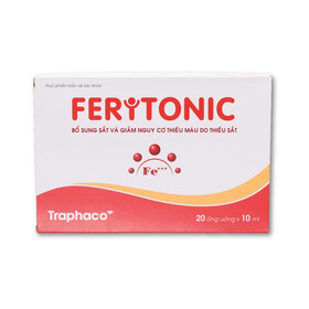 Thực phẩm bảo vệ sức khỏe Feritonic - Bổ Sung Sắt & Axit Folic Hộp 20 Ống