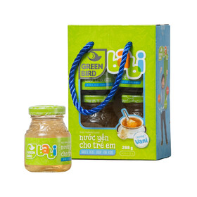 Green Bird - Nước Yến Dành Cho Trẻ Em Hộp 04 Hũ (Hương Vani)