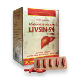 Thực phẩm bảo vệ sức khỏe Livsin-94 Forte - Thanh nhiệt, mát gan (Hộp 60 viên)