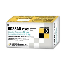 Thuốc Rossar Plus điều trị tăng huyết áp (3 vỉ x 10 viên)