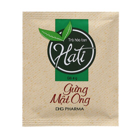 Trà gừng mật ong Hati – Hỗ trợ giải cảm, giảm đầy hơi (hộp 24 gói x 4g)