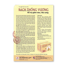 Bách Thống Vương - Viên uống hỗ trợ giảm đau, tiêu sưng đau đầu (Hộp x 30 viên)