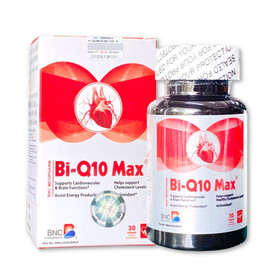 Bi-Q10 Max - Hỗ trợ giảm mỡ máu, tăng cường sức khỏe tim mạch (Chai x 30 viên)