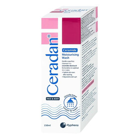 Ceradan Ceramide Moisturising Wash Face And Body - Sữa tắm dưỡng ẩm dành cho mặt và toàn thân, phù hợp với làn da nhạy cảm (150ml)