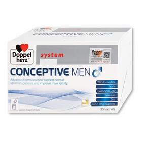 Doppelherz Conceptive Men - Hỗ trợ bổ sung vitamin và các vi chất dinh dưỡng, cải thiện sinh lý nam (Hộp x 30 gói)