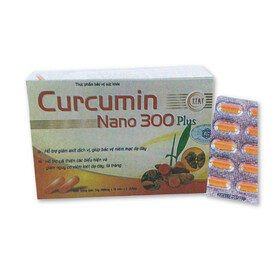 Curcumin Nano 300 Plus - Viên uống giảm acid dịch vị, bảo vệ niêm mạc dạ dày (Hộp x 30 viên)