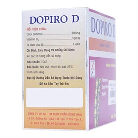 Thuốc Dopiro D Đông Nam – Hỗ Trợ điều trị loãng xương, còi xương (10 vỉ x 10 viên)