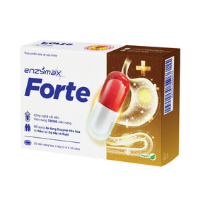 Enzymax Forte Hỗ Trợ Tăng Cường Tiêu Hóa, Giảm Chứng Đầy Bụng Khó Tiêu (Hộp 20 viên)