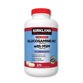 Kirkland Glucosamine 1500mg - Hỗ trợ bổ sung chất nhờn cho xương khớp (Chai x 375 viên)