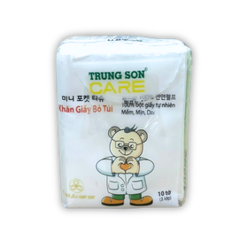 Khăn giấy bỏ túi Trung Sơn Care mềm, mịn, dai (10 gói x 10 tờ)
