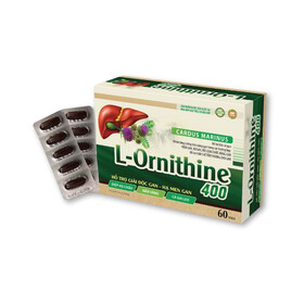 L-Ornithine 400 - Viên uống bổ gan, tăng cường chức năng gan, hỗ trợ giải độc gan (Hộp x 60 viên)