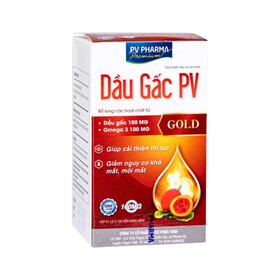 Viên uống PV Dầu Gấc Gold - Hỗ trợ sức khỏe đôi mắt (Hộp 100 viên)