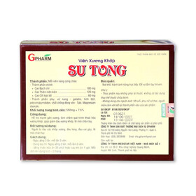 Viên xương khớp Su Tong - Hỗ trợ giảm nhức mỏi chân tay (Hộp x 60 viên)