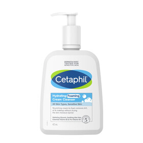 Sữa rửa mặt tạo bọt dịu lành Cetaphil Hydrating Foaming Cream Cleanser (473 ml)